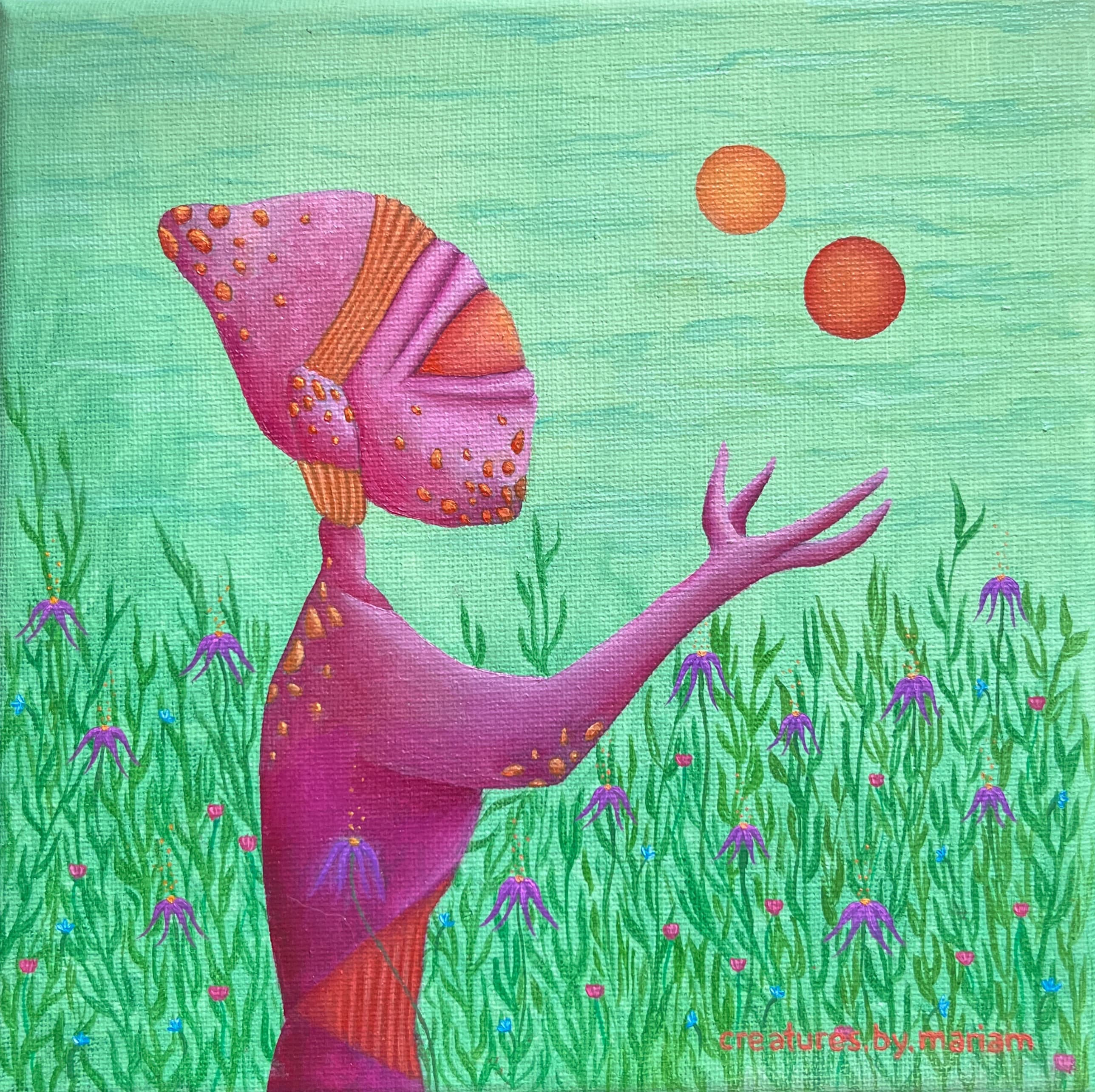 Reaching, painting by Mariam Muravei-Olkhovaia